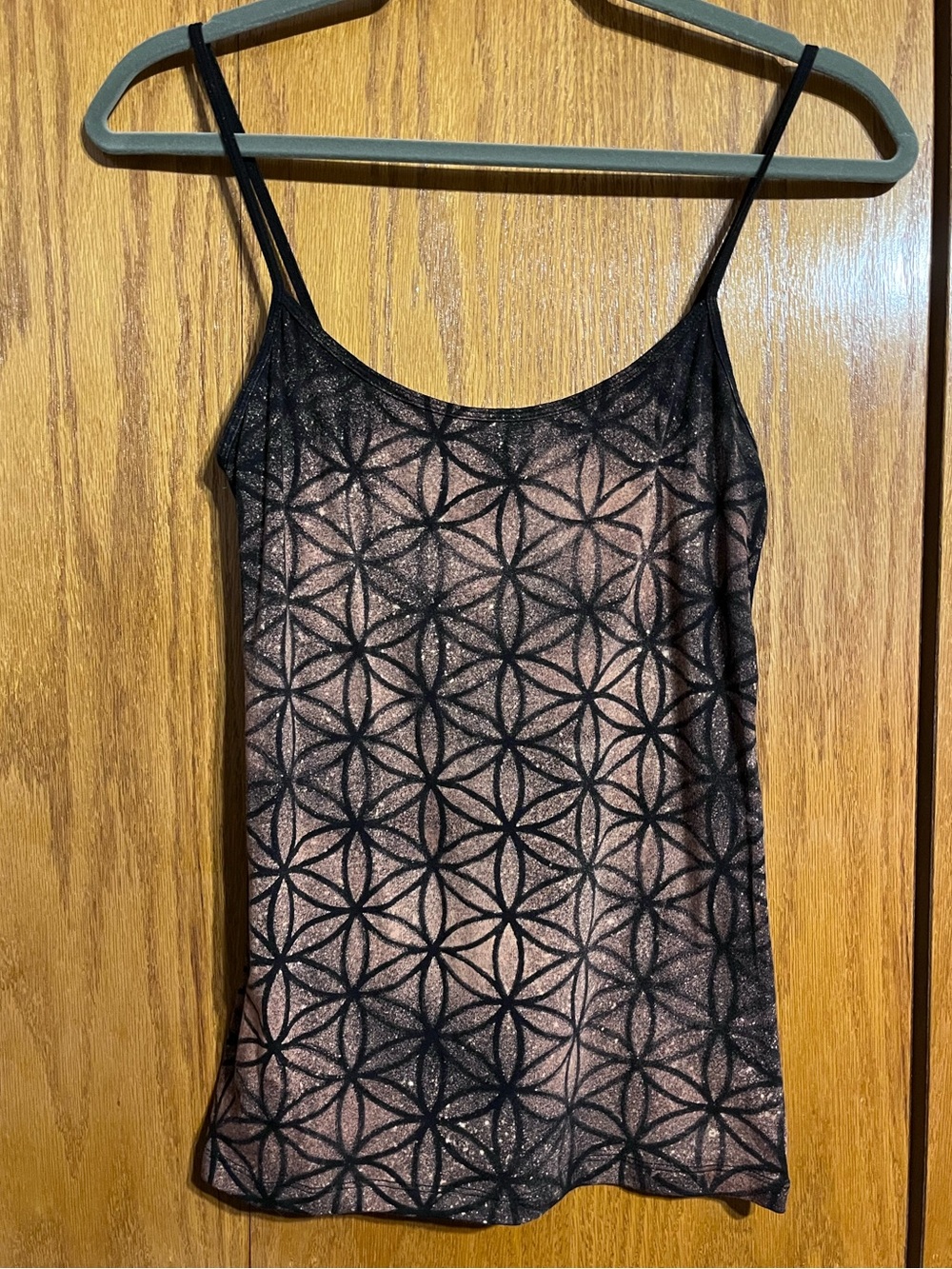 Black and Brown Geometric Cami Top - Women